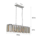 (Same as W1340P189407/L5018) Modern Oval Crystal ceiling chandelier Luxury Home Decor Light Fixture