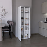 DEPOT E-SHOP Cary 67" H Kitchen Storage Cabinet With One Door, Five Interior Shelves and Five B097P167412