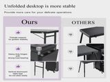 Portable Nail Table Desk, Foldable Rolling Manicure Table with Wheel, Makeup Train Case for Nail 56220372