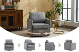 ZUN Swivel Accent Chair, Comfy single Sofa chair with storage, Modern arm chair for Living Room, Fabric W2606P187687