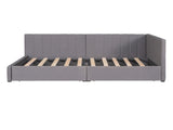 Upholstered Daybed with 2 Storage Drawers Twin Size Sofa Bed Frame No Box Spring Needed, Linen 55807837