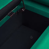 Elegant Upholstered Velvet Storage Bench with Cylindrical Arms and Iron Legs for Hallway Living Room W487128012