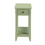 ZUN Light Green Accent Table with Bottom Shelf B062P185682