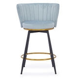 Countereight Bar Stools Set of 2, 360&deg Swivel Upholstered Barstools with Backs and Metal Legs, 26" W2725P237554