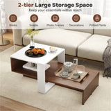 Double layered dual color coffee table 08529093