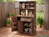 (With Assembly Video) TOPAMX Potting Bench with Hutch, 65" H Solid Fir Wood Garden Workstation, N717P404330D