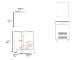 Saratoga Bathroom Cabinet with 2 Doors, White B128P314813