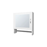 White Medicine Cabinet with Towel Bar and Included Mirror B062P252180