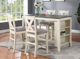 Modern Contemporary Dining Room Furnitures Set of 2 Counter Heights Light Wooden High B01164102