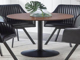 Brown and Black Round Dining Table B062P153874