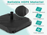 Rolling Fillable Patio Umbrella Base with Foldable Pull Rod & Hidden Wheels, Heavy Duty Water Sand 74842921