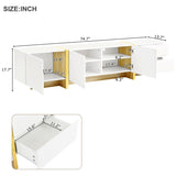 ZUN ON-TREND Luxury Fluted TV Stand for TVs Up to 80'', Modern Entertainment Center with Storage WF531671AAK