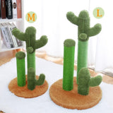 ZUN Cat Scratching Post Cactus Cat Scratcher Featuring with 3 Scratching Poles and Interactive Dangling 58153982