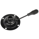 Round Stool with Lines Rotation Bar Stool Black 95601497