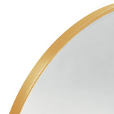 ZUN Gold 24x32 INCH Metal Arch Barhroom mirror W2203P220256