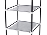 64" Portable Closet Storage Organizer Wardrobe Clothes Rack with Shelves Gray 48294238