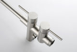 Mount Bathtub Faucet Freestanding Tub Filler Brushed Nickel Standing High Flow Shower Faucets with TH-Y5503NS