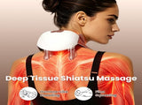 Adjustable Strap Neck Massager, 3 Intensity 2 Heat Levels Cordless Deep Tissue Massager for Neck 35781091