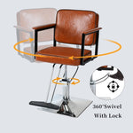 ZUN Classic Barber Chair,Styling Salon Chair with Hydraulic Pump Swivel Barber Chair,for Beauty Salon WF323429AAR