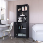 ZUN Sutton 2-Door Bookcase, Storage with Multi-Level Shelves and Double Door Design B128P176163