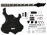 DIY 6 String Flame Shaped Style HSH Electric Guitar Kits with Mahogany Body, Maple Neck and 44335529