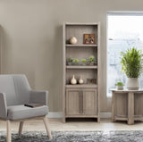 Cypress Lane Bookcase Pier Cabinet, No Assembly Required, White Oak Finish B108P163863