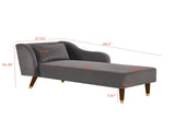 Modern Chaise Lounge Chair Velvet Upholstery W1097124939