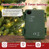 3FT Tabletop Christmas Tree - 363 Branch Tips , 50 Warm White LEDs, Cordless Control Box for 74070071