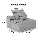 Modern Oversized Modular Sectional Sofa,Sparkling Chenille Fabric Soft Cushion Sofa with 2 W1885P298465