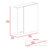 ZUN Sines Medicine Cabinet, Four Internal Shelves, Double Door -Light Gray B20092111