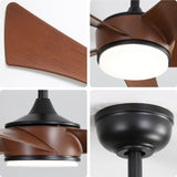 52 Inch Modern Ceiling Fan 3 Color Dimmable 5 ABS Blades Remote Control Reversible DC Motor W882P212629