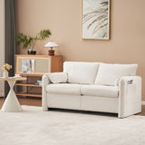 003-Modern Loveseat Sofa 2-Seater - Plush Chenille Fabric Couch with High-Density Foam Cushions, 60" W2636P232358