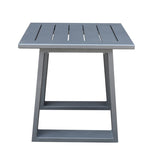 Outdoor Indoor Aluminum Square End Table/Side Table, Powdered Pewter B01051497
