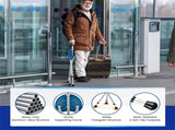 Folding Seat Cane 5-Level Height Adjust, LED Light, Anti-Slip Pads, Aluminum Alloy, Bonus 50929782