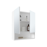 Wanna 23" High Double Door Medicine Cabinet with Three Shelves for Bathroom White B070P286459