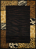 Tribes GC_YLS4013 Black 5 ft. 3 in. x 7 ft. 3 in. Animal Print Area Rug B186P316765