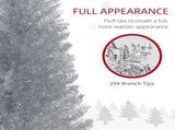 5' Artificial Pencil Christmas Tree, Slim Xmas Tree with 294 Realistic Branch Tips and Plastic 41225111