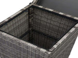 With Top Cover Iron Frame Rattan Trash Can Gary Gradient 14100479