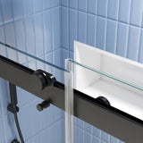 Bypass shower door, sliding door, with 5/16" tempered glass and Matted black finish 4874 W2122P225211