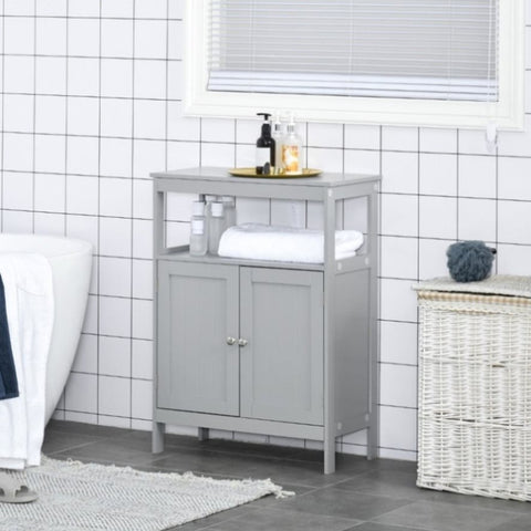 ZUN Bathroom Storage Cabinet Grey （Prohibited by WalMart） 47124825