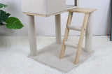 wood cat tree with large condo wood ladder and transparent spacecraft 165cm W243P326634