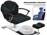 Pedicure Station Chair W/Footrest and Foot Basin, 360 Swivel Reclining Pedicure Chair w/Hydraulic 22388974