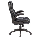 ZUN Modern Adjustable Office Chair, Leather Upholstered Swivel Chair for Office Room, Gray B011P204078