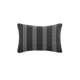 4 Piece Printed Comforter Set with Throw Pillow Black/Ivory Full/Queen B035P148340