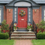 Handrails for Outdoor Steps, Wrought Iron Handrail Fits 1 to 4 Steps, Transitional Handrail with 27863696