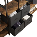 ZUN Independent wardrobe manager, clothes rack, multiple storage racks and non-woven drawer, bedroom 73152047