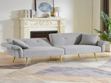 Modern Teddy Upholstered Accent Loveseat Sofa With Side Pocket,Folding Sleeper Sofa Bed With W1117P303446