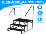 RV Step Stool, 3 Step, Hot Tub Steps with Handrail, Portable Pool, 660Lbs Heavy Duty 22602915