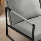 ZUN Lounge, living room, office or the reception area PVC leather accent arm chair with Extra thick W1359130154