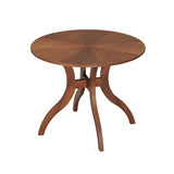 Walnut Round Dining Table 39.4" Traditional Solid Wood Legs, Timeless Elegance, Ideal Focal Point N842P315206D